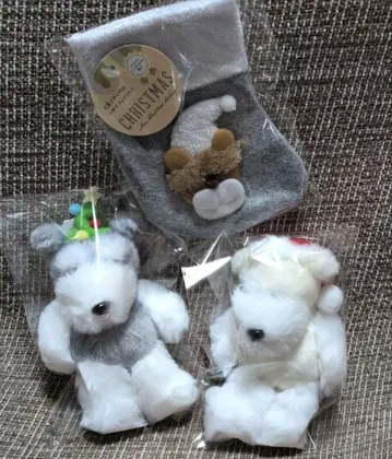 슈나와 밥 크리스마스 봉제 인형 세트