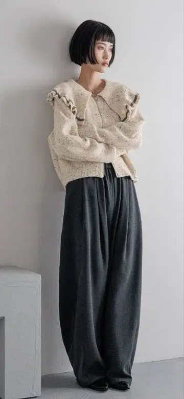 LOWRYSFARM 신상 프릴 ZIP 가디건