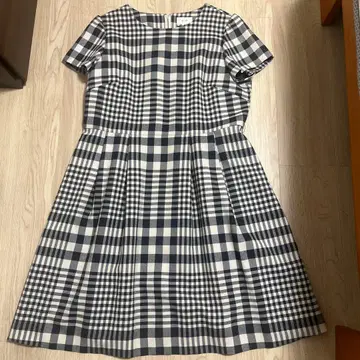 ef-de 체크 무늬 반팔 원피스 사이즈 15