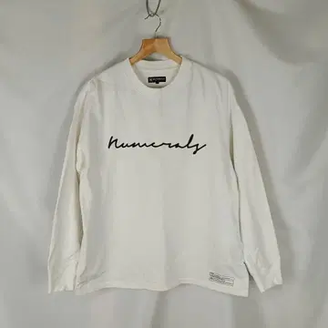 NUMERALS 프린트 긴팔 T셔츠 롱티 화이트 L B3966