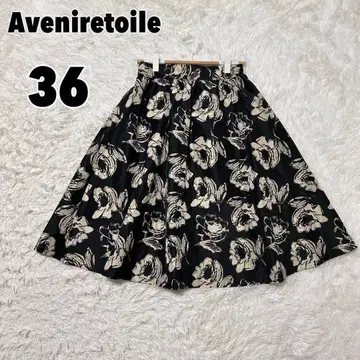 Aveniretoile 아베닐 에투알 꽃무늬 플레어 스커트