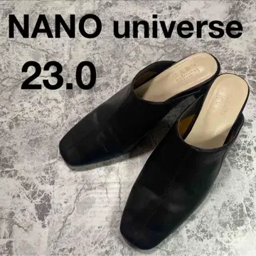 새상품급 NANO universe 뮬 펌프스 23.0 블랙