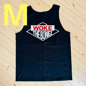 새상품급 WOKE THE BONEZ 탱크탑 블랙 M