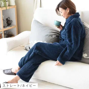 아로마룸 입는 담요 파자마 네이비 스트레이트 택 포함 미사용 새상품