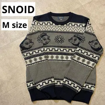 SNOID 스노이드 퍼니팜 스컹크 네이비 니트 M