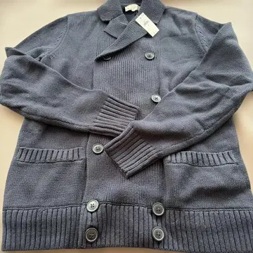 네이비 더블 브레스트 가디건 XS