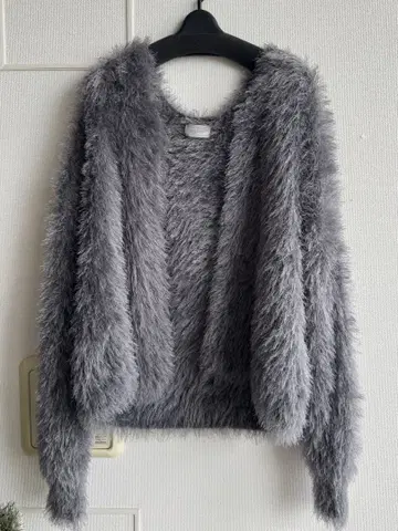 [ 새상품급 ] BayBee 샤기 가디건 그레이