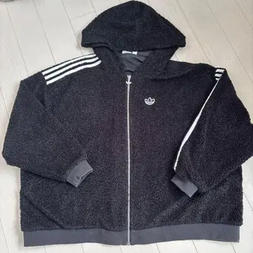 아디다스 플리스 자켓 블랙