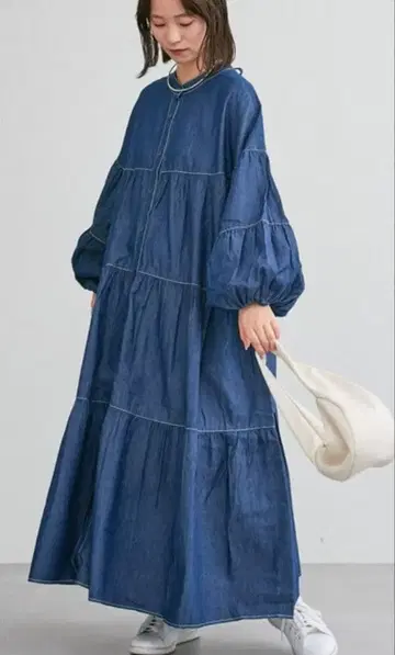 CIAOPANIC TYPY 샴브레이 티어드 원피스