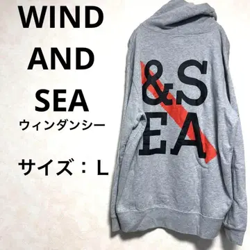 [새상품급] WIND AND SEA 후드티 그레이 L 사이즈