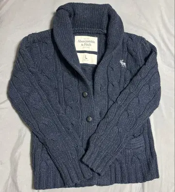 아바클로 두꺼운 원단 케이블 니트 가디건 미사용품 L 사이즈