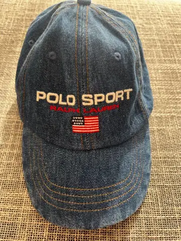POLO SPORT 데님 캡 미사용 택 포함
