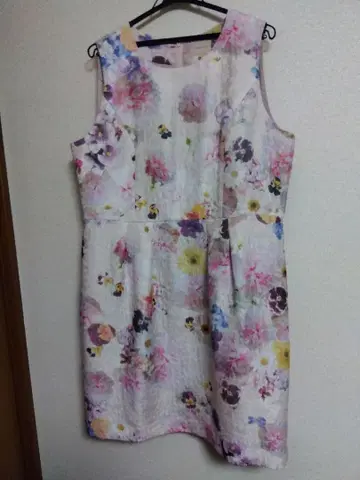 로즈 티아라 작약 팬지 프린트 자카드 원피스 46