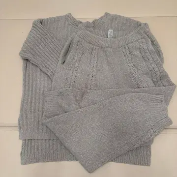 그레이 니트 룸웨어 세트