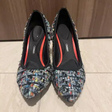 Trutech 트위드 멀티 컬러 스틸레토 펌프스