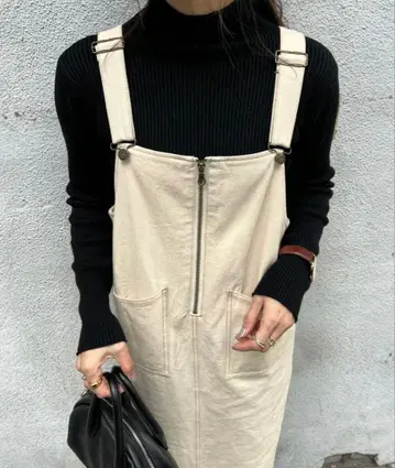 ISOOK 살로펫 오버롤 스커트 아이보리