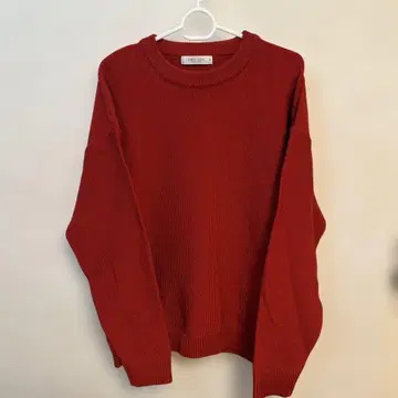 [ 새상품 ] PUBLIC TOKYO 빨간색 리브 니트 스웨터