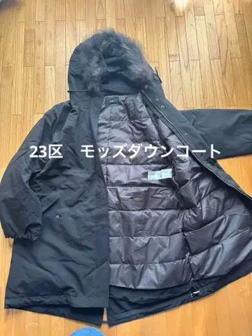 23구 블랙 다운 자켓 후드 부착 48