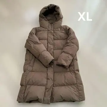 무인양품 여성용 다운 롱 코트 발수 가공 네이비 XL 사이즈