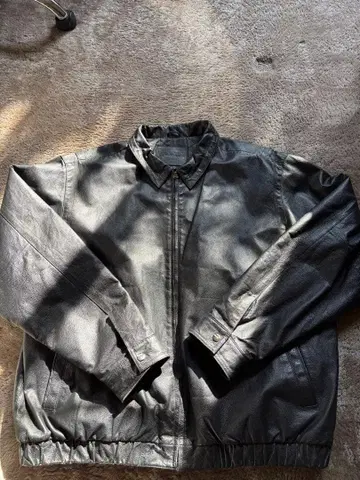 KNIGHTSBRIDGE 짧은 기장 90s 지퍼 가죽 자켓