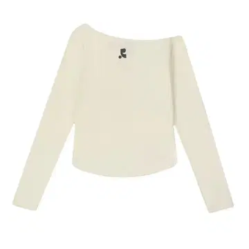 Rest&Recreation 원숄더 롱T 싱글 로고 크림