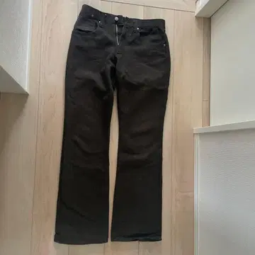 블랙 스트라이프 워크 팬츠