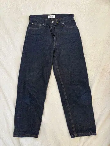 Miraoen 다크 블루 스트레이트 데님 팬츠