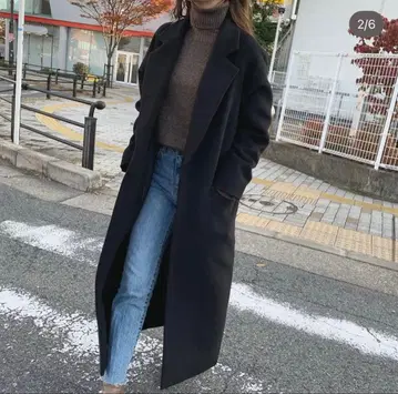 BLATE 롱 코트 블랙