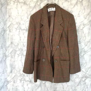 제인모어 더블 버튼 클래식 체크 x 오버 사이즈