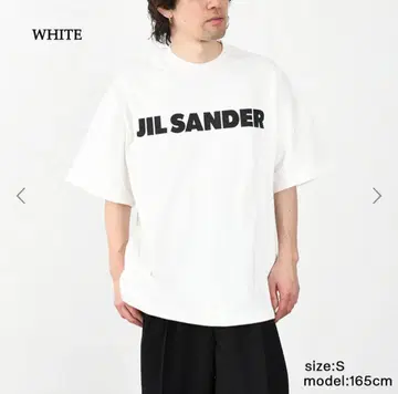 새상품 JILSANDER(질 샌더) 오버 사이즈 반팔 로고 T셔츠 S