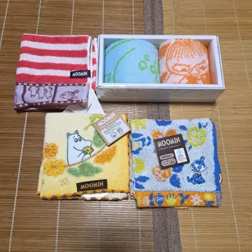 묶음 할인 가능 무민 타월 손수건 5장 세트