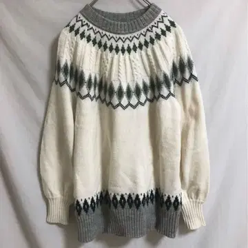 어반 리서치 노르딕 무늬 니트 풀오버 루즈핏 북유럽 가을/겨울
