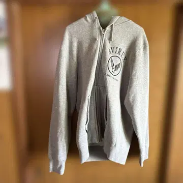 AVIREX 그레이 집업 후드티