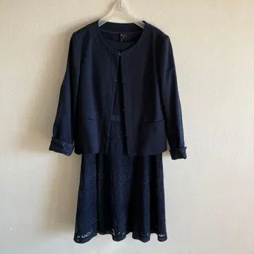 쿠미쿄쿠 네이비 컬러 세레모니 원피스 수트 사이즈 3