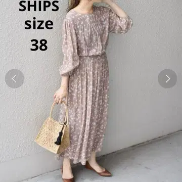 SHIPS 플라워 프린트 2WAY 원피스 38 컨디션 최상