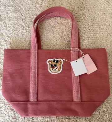 러브러리 바이 페이러 올드 테디 걸 와펜 토트백 핑크 소