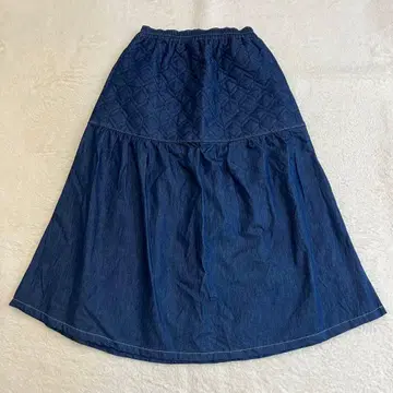 미사용 새상품급 루필리안 LUPILIEN 데님 퀼팅 롱 스커트