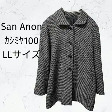 새상품급 SanAnon 캐시미어 100% 코트 LL 넉넉한 빅 사이즈
