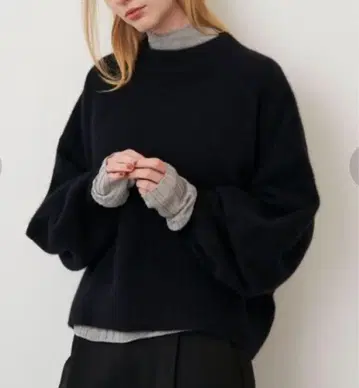 [ ELENDEEK ] 폭스 울 니트 블랙