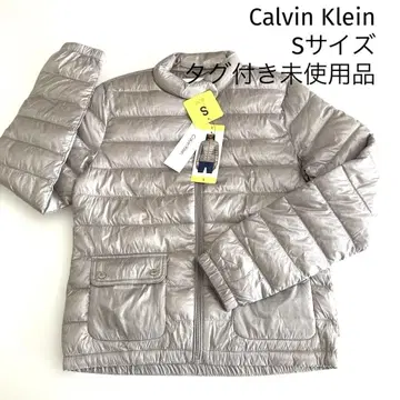 Calvin Klein 그레이 실버 퀼팅 다운 자켓 S