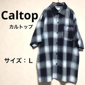 [새상품급] Caltop 반팔 셔츠 블루 L 사이즈