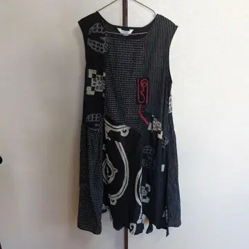 슬리브리스 패치워크 원피스