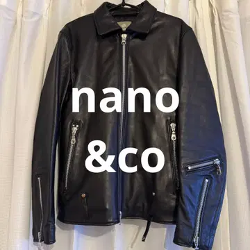 nano & co 블랙 가죽 자켓