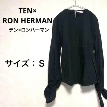 [새상품급] TEN x RON HERMAN 블라우스 블랙 S사이즈