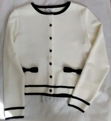 르네 2025 바이컬러 가디건 리본 38