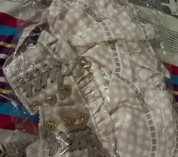 리즈리사 사다리 리본 체크 티어드 치마바지 핑크 정품