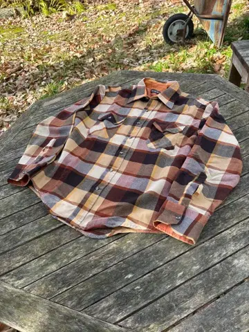 80sNORTHWEST TERITORY 브라운 체크 L 셔츠