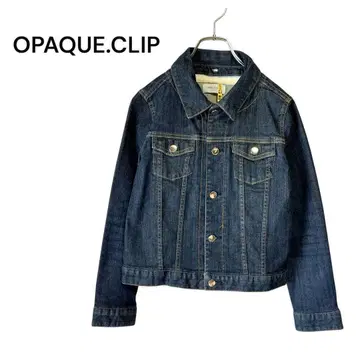 오파크 클립 2way 데님 자켓 S 옷깃 탈부착 가능 인디고 블루