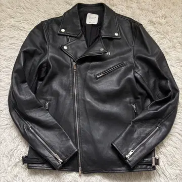 고품질 유나이티드 도쿄 양가죽 더블 라이더 자켓 블랙 2