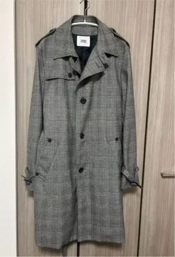 TAKEO KIKUCHI 체크 무늬 겨울용 코트